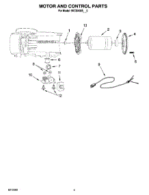 03 - Motor And Control Parts parts for Whirlpool Coffee Grinder 5KCG100SAC0 from AppliancePartsPros.com