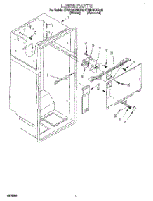 02 - Liner parts for Kitchenaid Refrigerator KTRD18KAWH21 from AppliancePartsPros.com