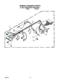 09 - Wiring Harness parts for Kitchenaid Washer KAWE767WWH0 from AppliancePartsPros.com