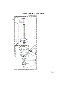 10 - Brake And Drive Tube parts for Whirlpool Washer LA5530XTG1 from AppliancePartsPros.com
