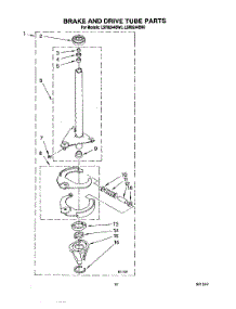08 - Brake And Drive Tube parts for Whirlpool Washer LSR8244BW0 from AppliancePartsPros.com