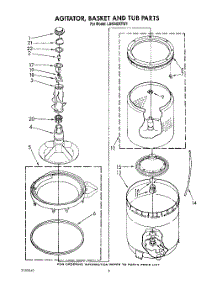 05 - Agitator, Basket And Tub parts for Whirlpool Washer LA6040XTG1 from AppliancePartsPros.com