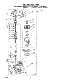 10 - Gearcase parts for Whirlpool Washer LLV8245AG0 from AppliancePartsPros.com