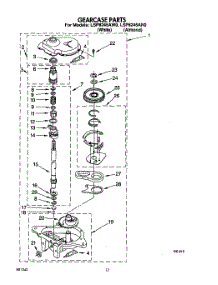 10 - Gearcase parts for Whirlpool Washer LSP8245AN0 from AppliancePartsPros.com