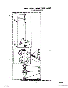 09 - Brake And Drive Tube parts for Whirlpool Washer 6LA5400XWN0 from AppliancePartsPros.com