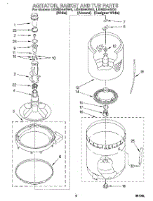 04 - Agitator, Basket And Tub parts for Whirlpool Washer LSN8244BW0 from AppliancePartsPros.com