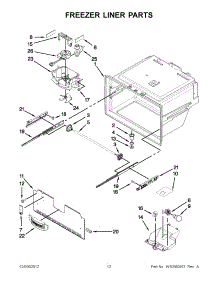 04 - Freezer Liner parts for Whirlpool Refrigerator CS22AFXKT03 from AppliancePartsPros.com