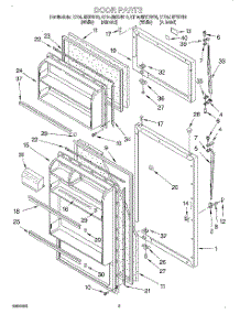 02 - Door parts for Whirlpool Refrigerator ET14JMYDN10 from AppliancePartsPros.com