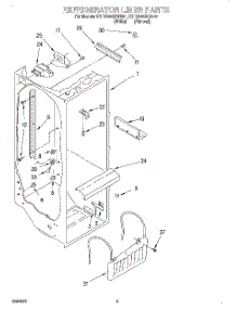 02 - Refrigerator Liner parts for Kitchenaid Refrigerator KSRS22QDWH01 from AppliancePartsPros.com
