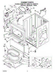 02 - Cabinet Parts parts for Whirlpool Dryer GGQ8811PW1 from AppliancePartsPros.com