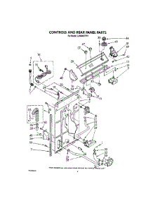 03 - Controls And Rear Panel parts for Whirlpool Washer LA5400XTN1 from AppliancePartsPros.com