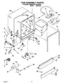 03 - Tub Assembly Parts parts for Whirlpool Dishwasher IUD6000SS0 from AppliancePartsPros.com