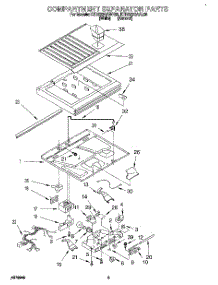 03 - Compartment Separator parts for Kitchenaid Refrigerator KTRS22QAWH03 from AppliancePartsPros.com