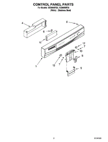 02 - Control Panel Parts parts for Whirlpool Dishwasher IUD8000RS0 from AppliancePartsPros.com