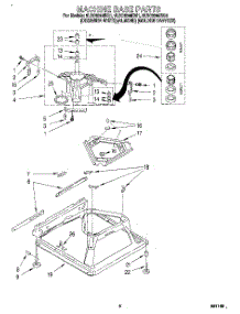 06 - Machine Base parts for Whirlpool Washer 8LSC6244BN1 from AppliancePartsPros.com