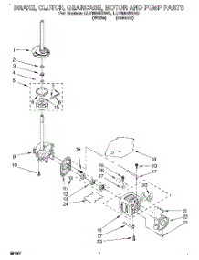 05 - Brake, Clutch, Gearcase, Motor & Pump parts for Whirlpool Washer LLV8245BW0 from AppliancePartsPros.com