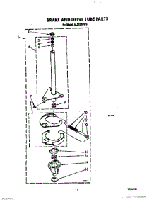 09 - Brake And Drive Tube parts for Whirlpool Washer AL3132WW0 from AppliancePartsPros.com