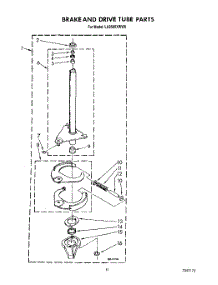 09 - Brake And Drive Tube parts for Whirlpool Washer LA9580XWN0 from AppliancePartsPros.com