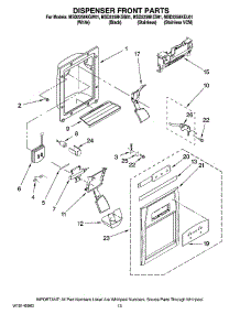 08 - Dispenser Front Parts parts for Maytag Refrigerator MSD2258KES01 from AppliancePartsPros.com
