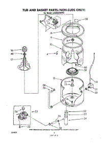 05 - Tub And Basket (Non-Suds Only) parts for Whirlpool Washer LA5805XMW0 from AppliancePartsPros.com