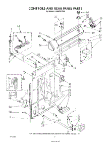 03 - Controls And Rear Panel parts for Whirlpool Washer LA4800XTF0 from AppliancePartsPros.com