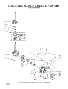 07 - Brake, Clutch, Gearcase, Motor And Pump parts for Whirlpool Washer LA6040XTG1 from AppliancePartsPros.com
