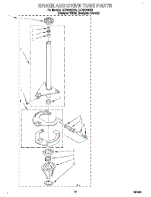08 - Brake And Drive Tube parts for Whirlpool Washer LLV8245DQ0 from AppliancePartsPros.com
