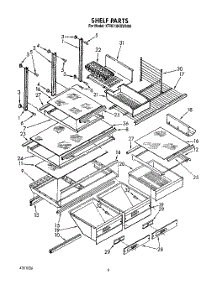 04 - Shelf, Lit / Optional parts for Kitchenaid Refrigerator KTRC18KXWH00 from AppliancePartsPros.com