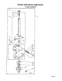 09 - Brake And Drive Tube parts for Whirlpool Washer LA9680XWN0 from AppliancePartsPros.com