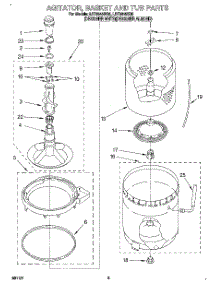 04 - Agitator, Basket And Tub parts for Whirlpool Washer LST9245BZ0 from AppliancePartsPros.com