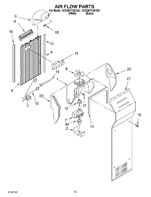 08 - Air Flow parts for Whirlpool Refrigerator 3XES0FHQKB01 from AppliancePartsPros.com