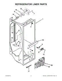 02 - Refrigerator Liner Parts parts for Whirlpool Refrigerator ID3CHEXVQ00 from AppliancePartsPros.com
