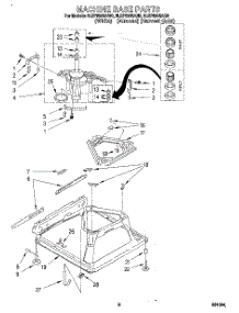 06 - Machine Base parts for Whirlpool Washer 8LSP8245AN0 from AppliancePartsPros.com