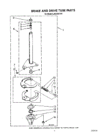 10 - Brake And Drive Tube parts for Whirlpool Washer LA9300XTW1 from AppliancePartsPros.com