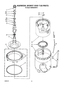 05 - Agitator, Basket And Tub parts for Kitchenaid Washer KAWE960WWH1 from AppliancePartsPros.com