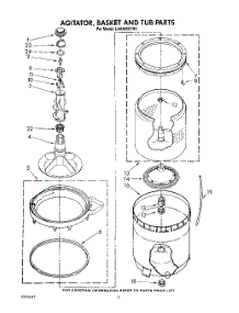 05 - Agitator, Basket And Tub parts for Whirlpool Washer LA5460XTN1 from AppliancePartsPros.com
