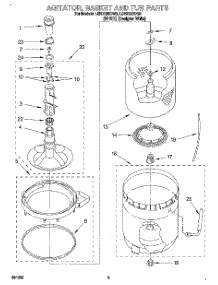 04 - Agitator, Basket And Tub parts for Whirlpool Washer LSN7233DW0 from AppliancePartsPros.com