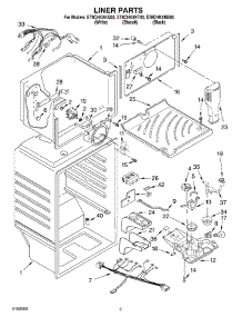 03 - Liner Parts parts for Whirlpool Refrigerator ET8CHKXKT03 from AppliancePartsPros.com