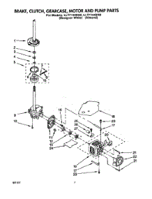 05 - Brake, Clutch, Gearcase, Motor & Pump parts for Whirlpool Washer LLT7144BQ0 from AppliancePartsPros.com