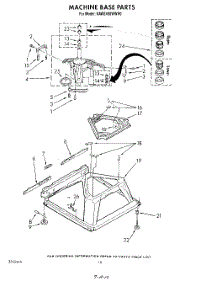 08 - Machine Base parts for Kitchenaid Washer KAWE460WWH0 from AppliancePartsPros.com