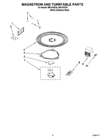 05 - Magnetron And Turntable Parts parts for Whirlpool Microwave IMH16XSQ0 from AppliancePartsPros.com