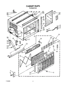 04 - Cabinet parts for Whirlpool Air Conditioner R183 from AppliancePartsPros.com