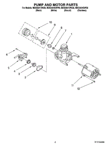 05 - Pump And Motor Parts parts for Maytag Dishwasher MDB3601BWW0 from AppliancePartsPros.com