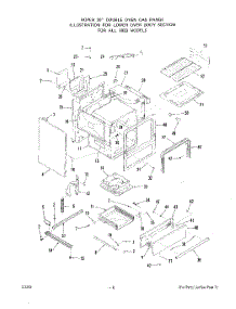 05 - Oven Door parts for Whirlpool Range 1833W0A from AppliancePartsPros.com