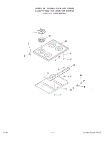 02 - Lower Oven Burner parts for Whirlpool Range 1833W0A from AppliancePartsPros.com