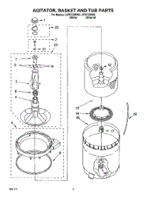 03 - Agitator, Basket And Tub parts for Whirlpool Washer LST6132BW0 from AppliancePartsPros.com