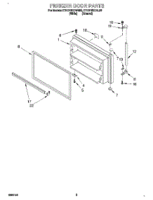 02 - Freezer Door parts for Kitchenaid Refrigerator KTHD18KDWH03 from AppliancePartsPros.com