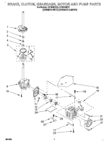 05 - Brake, Clutch, Gearcase, Motor & Pump parts for Whirlpool Washer LST9245BZ2 from AppliancePartsPros.com