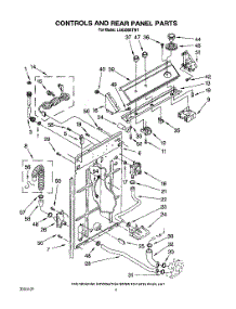 03 - Controls And Rear Panel parts for Whirlpool Washer LA6300XTF1 from AppliancePartsPros.com