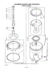 04 - Agitator, Basket And Tub parts for Whirlpool Washer LA5530XTG0 from AppliancePartsPros.com